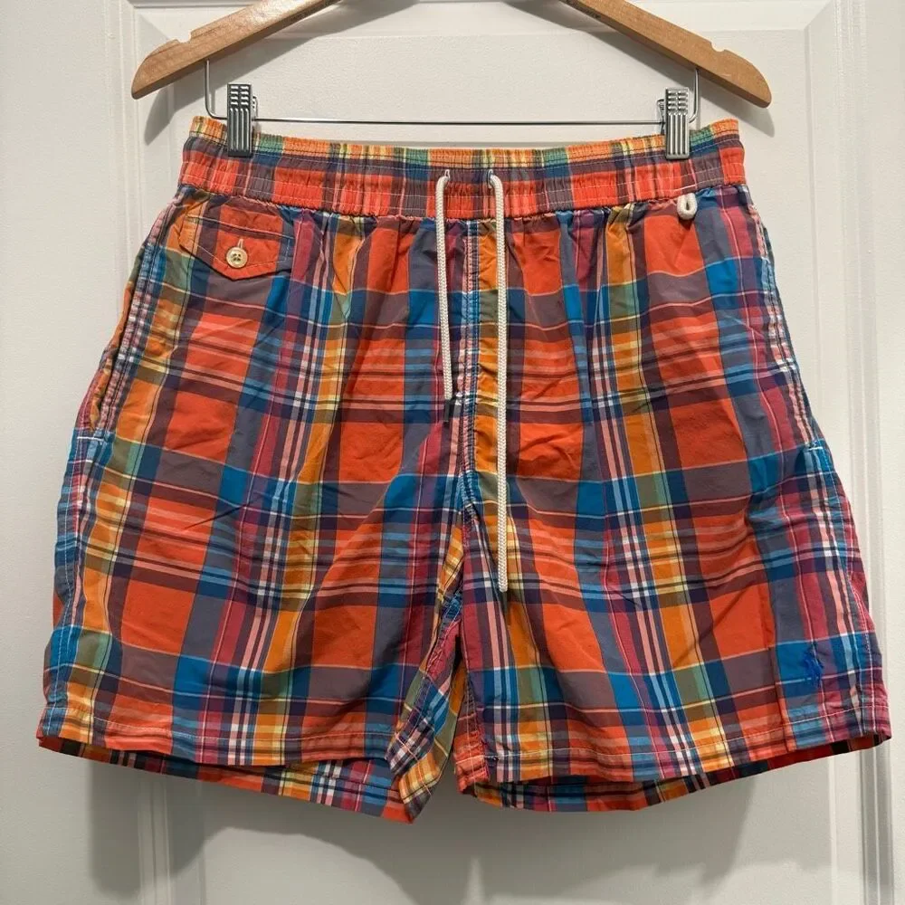 Polo Ralph Lauren Men’s multicolor plaid swim trunks Size L